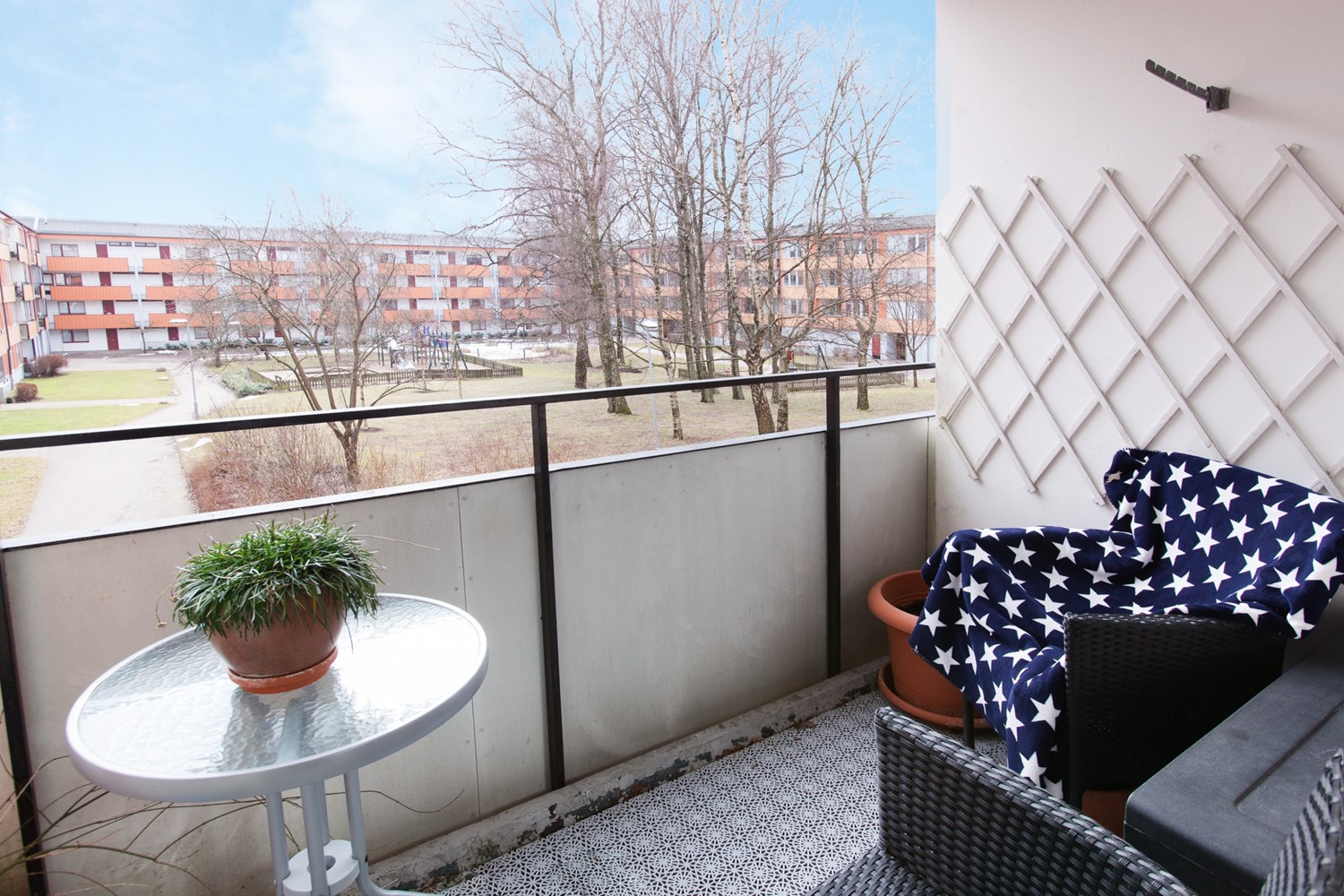 Balkong i soligt söderläge