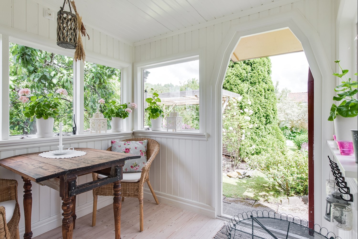 Veranda med sittplats