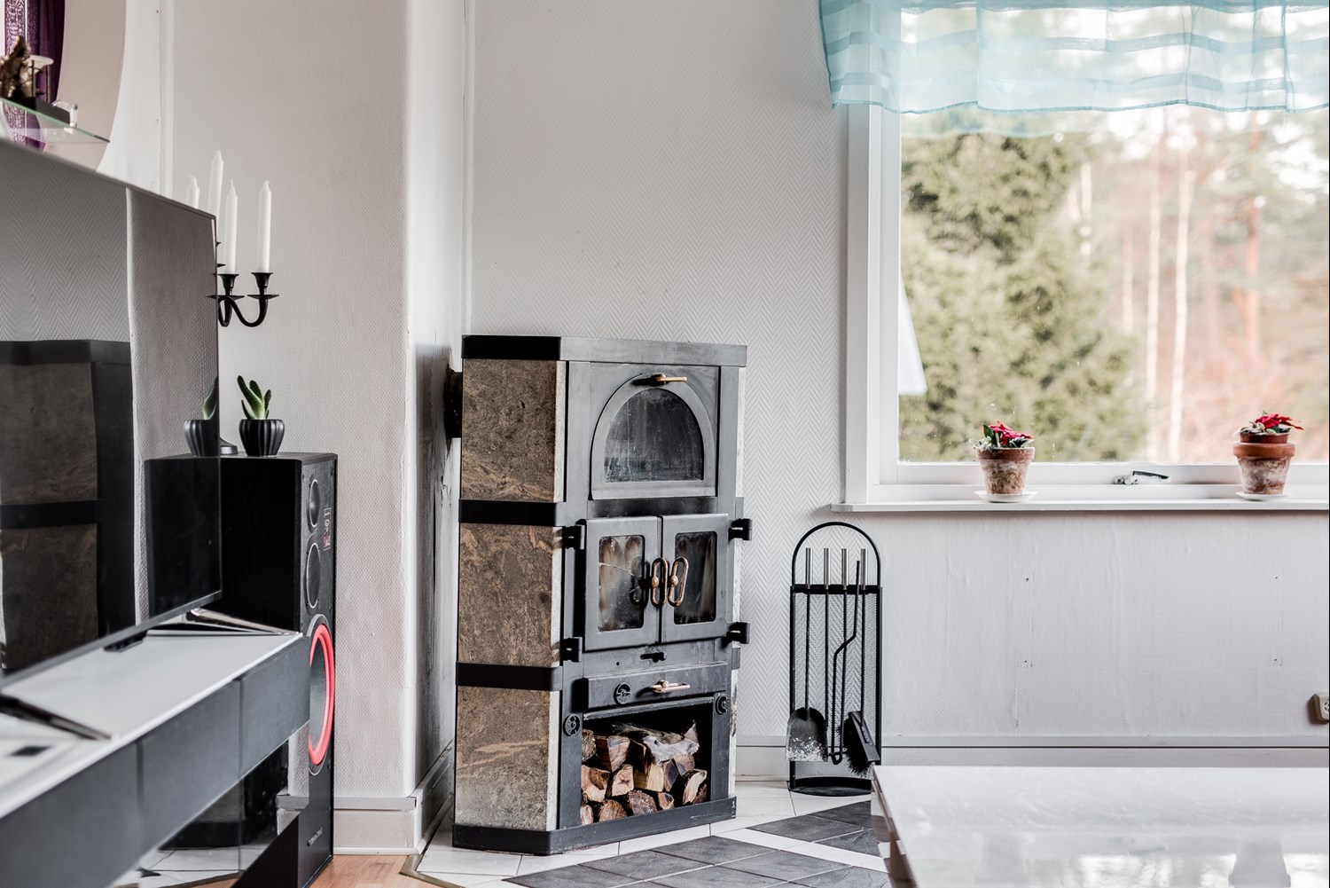 Kamin som ger en härlig väme!