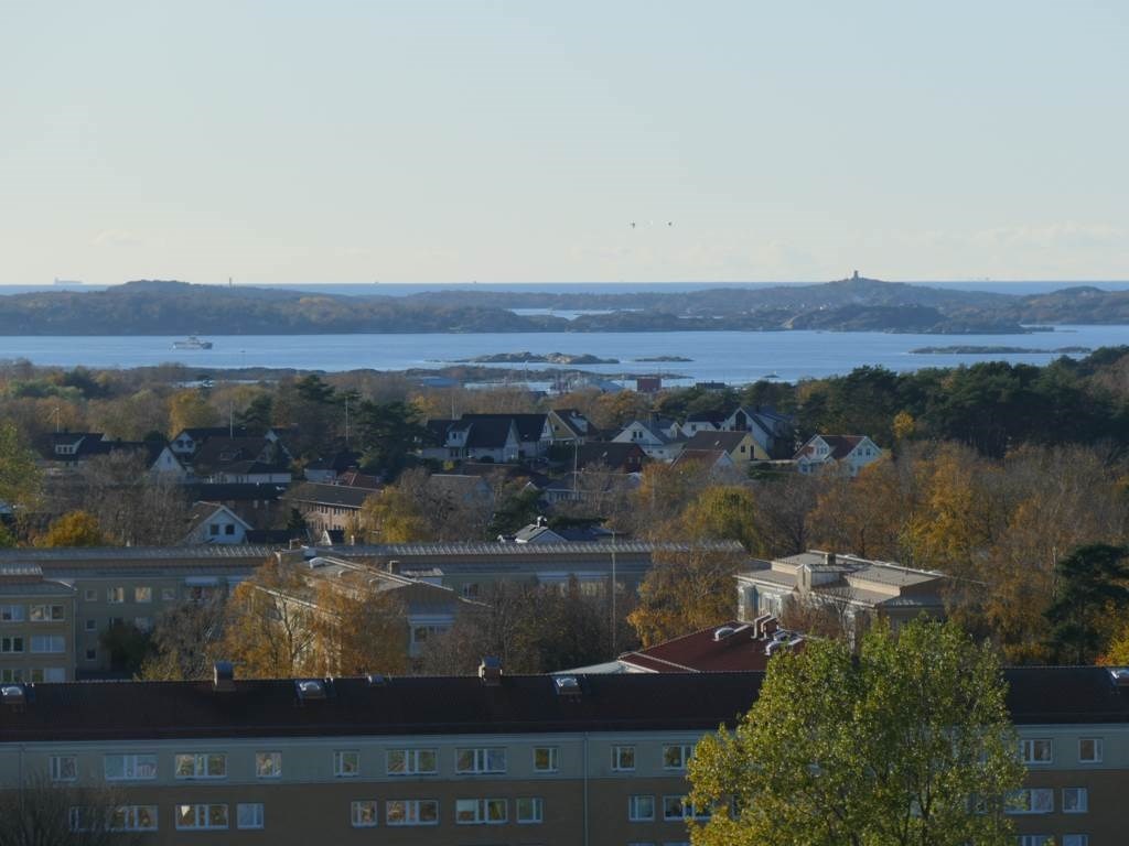 Lågupplöst Panorama utsikt mot havet