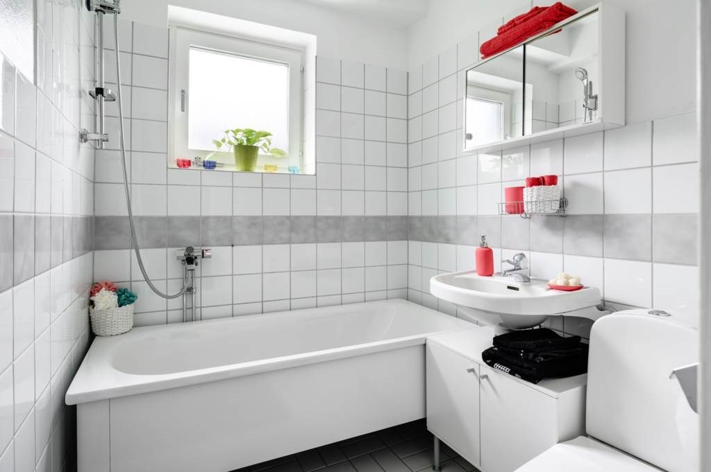 Lågupplöst Renoverat badrum