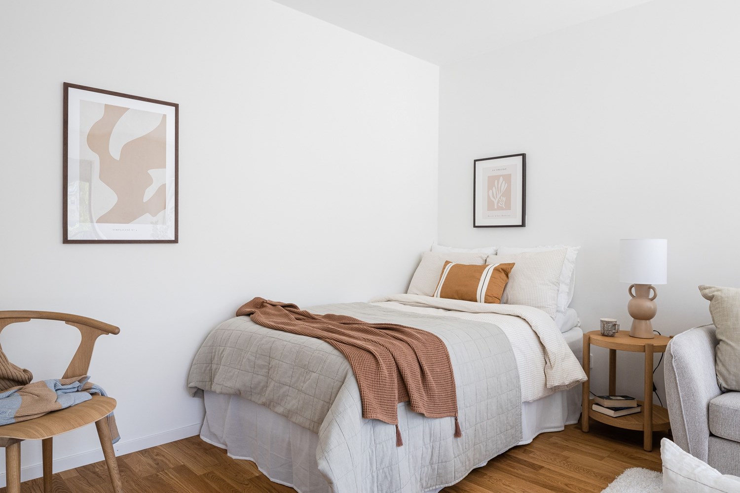 Sovplats med 120 cm, här finns plats för 160 cm