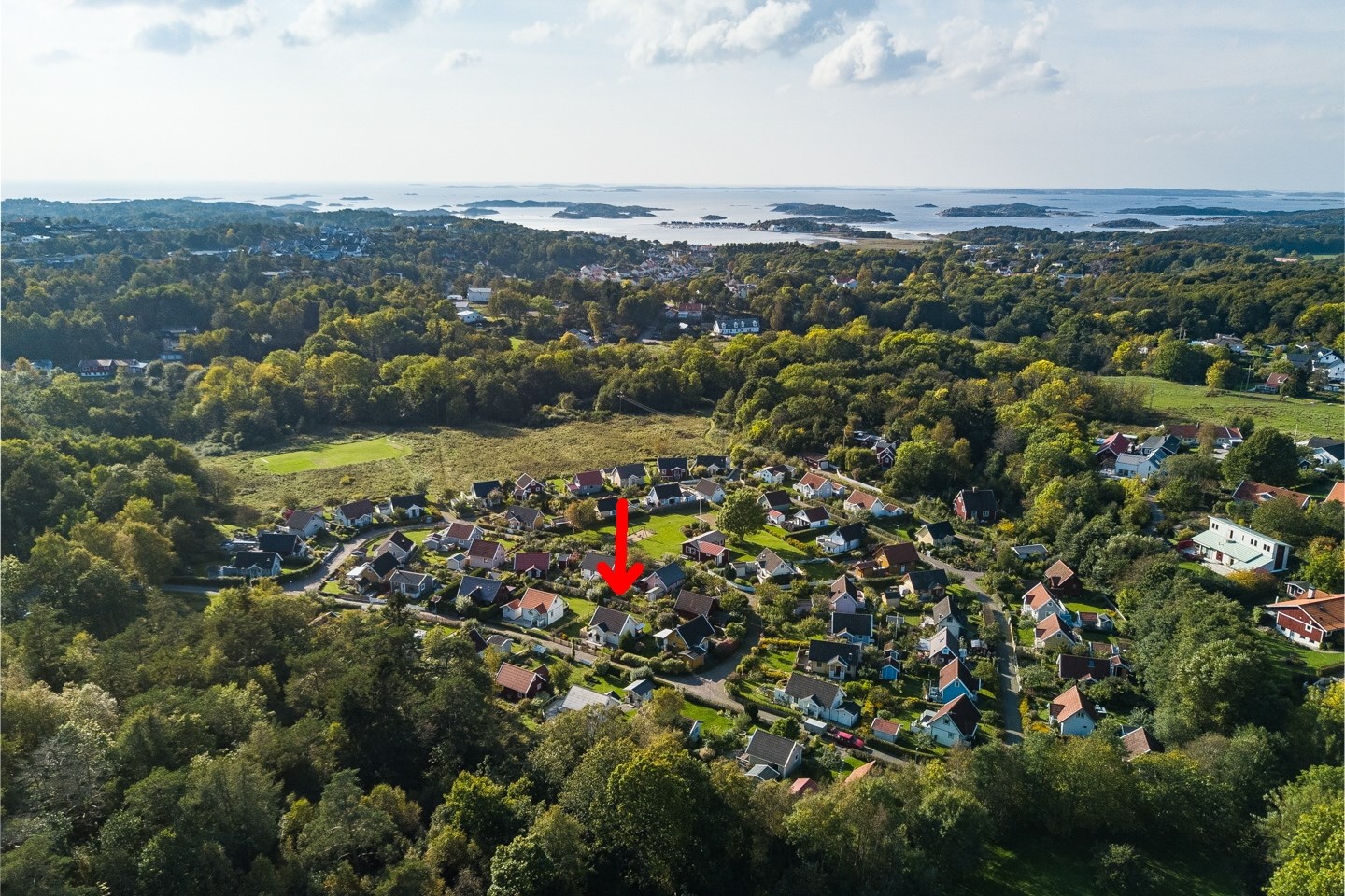 Här ser man havet som man når på 10 min med cykel
