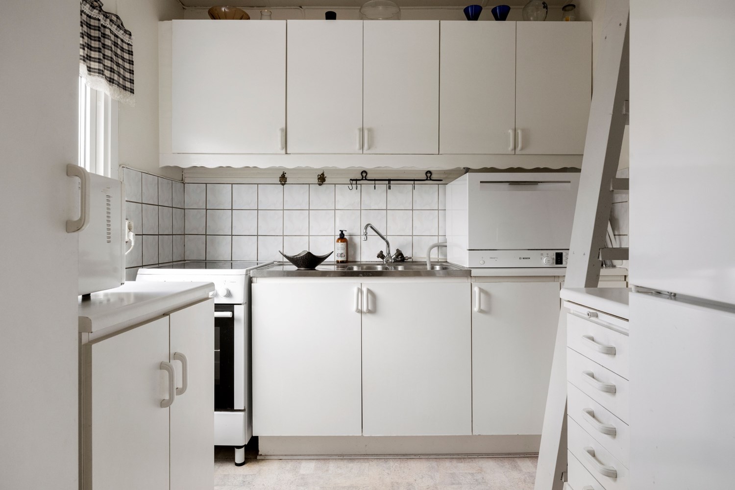 Kök med uppgång till sovloftet