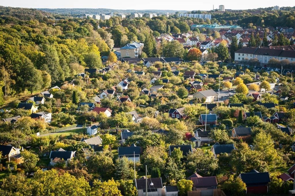 Flygbild över kolonin