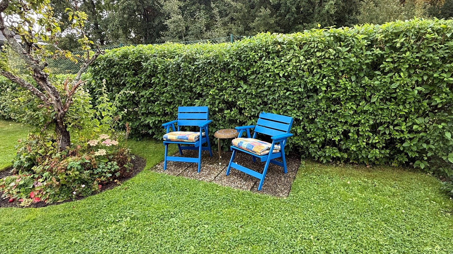 Sittplats vid äppleträdet