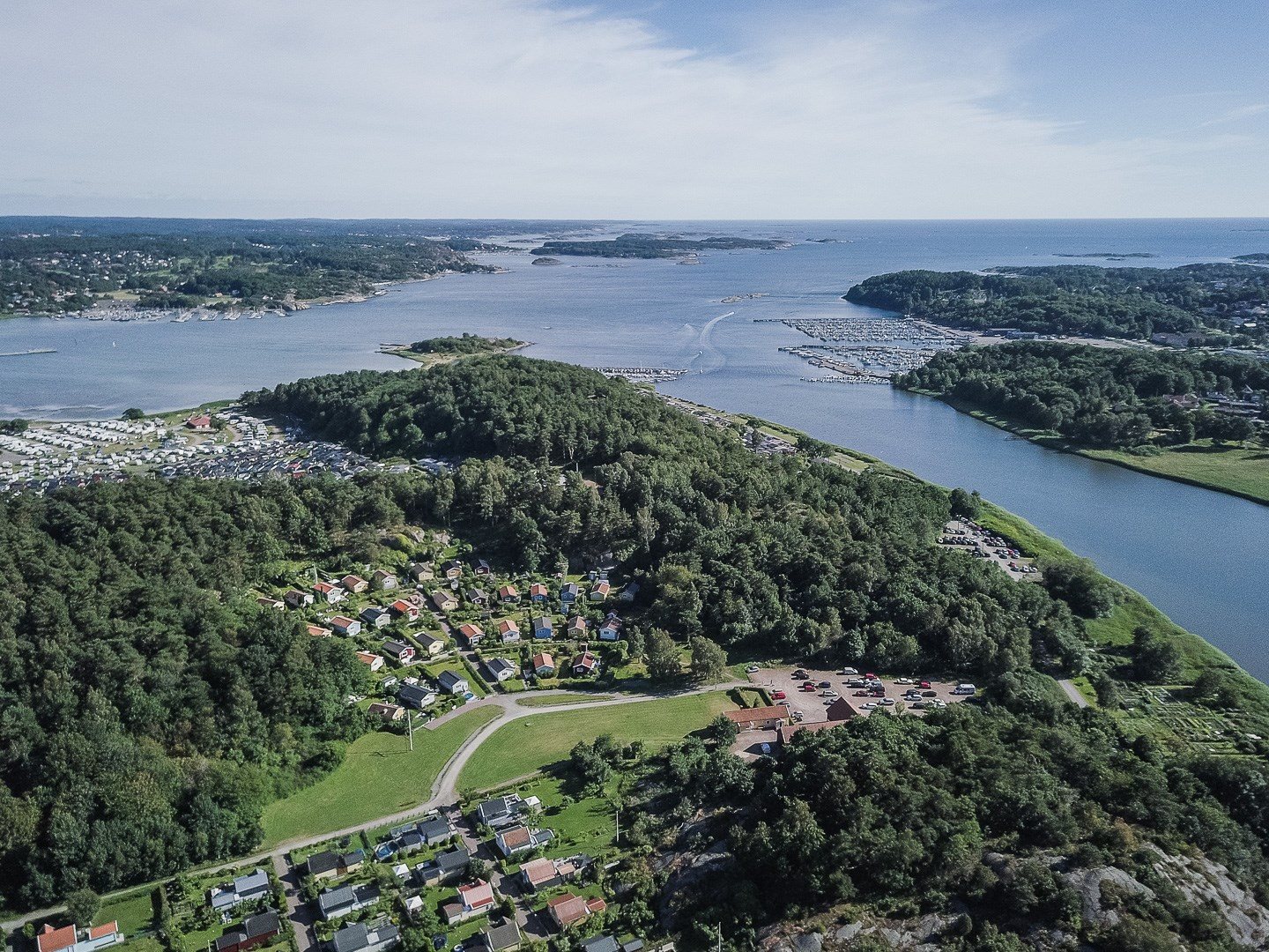 Flygbild över området