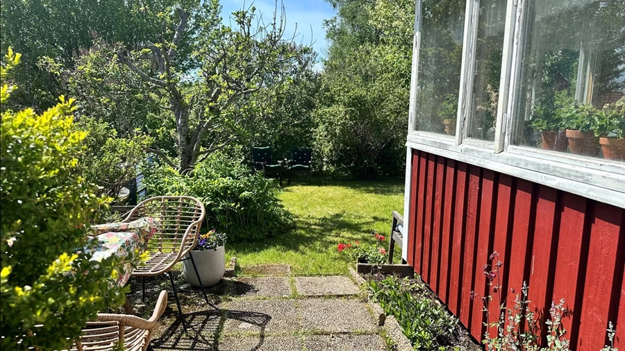 Vy mot trädgården