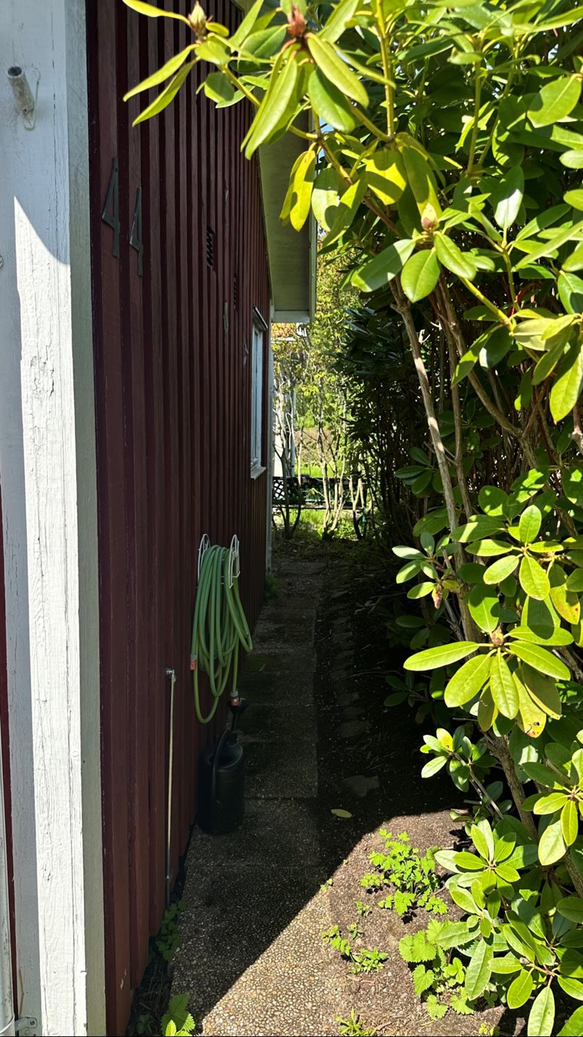 Passage mellan gången och stugan