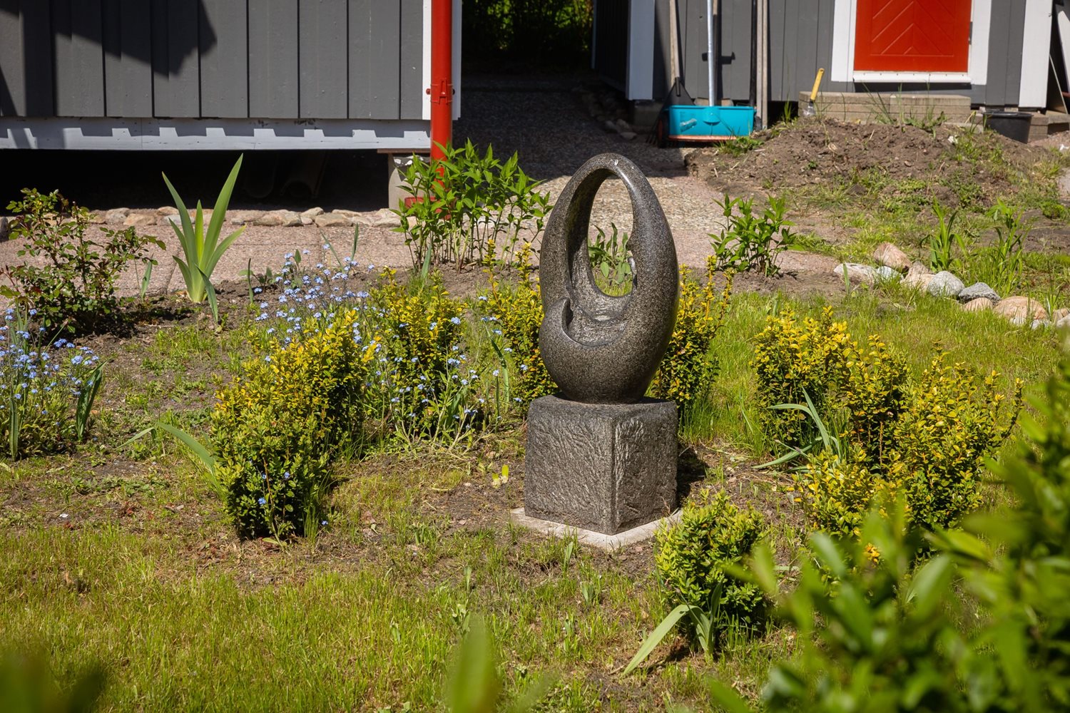 Belyst fontän