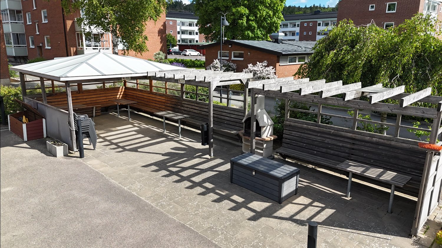 Grillplats på gården