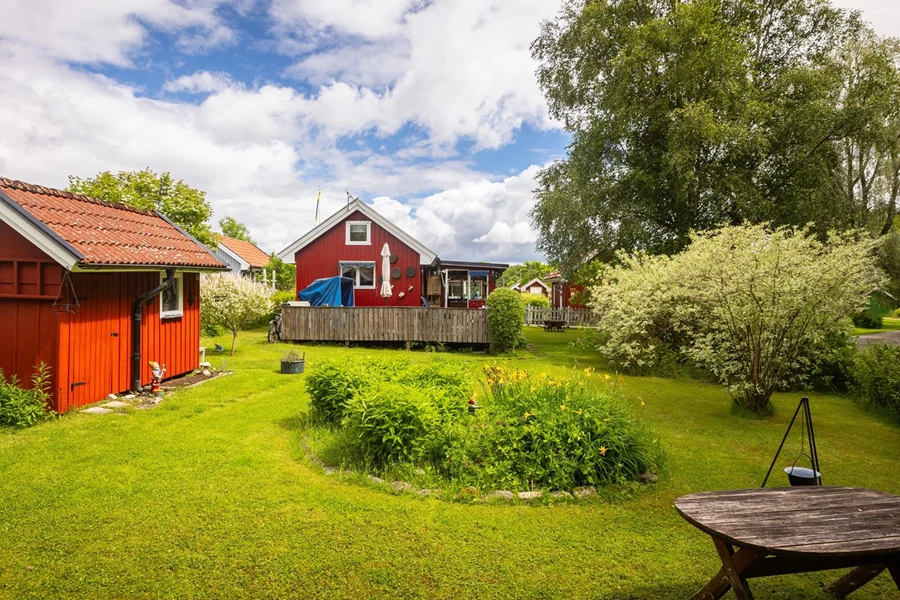 Stor trädgård