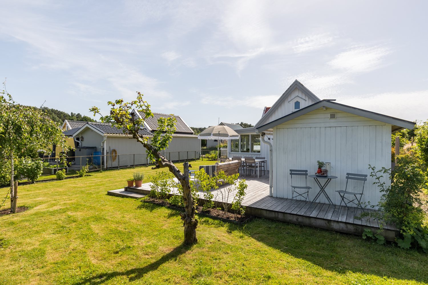 Rymlig trädgård